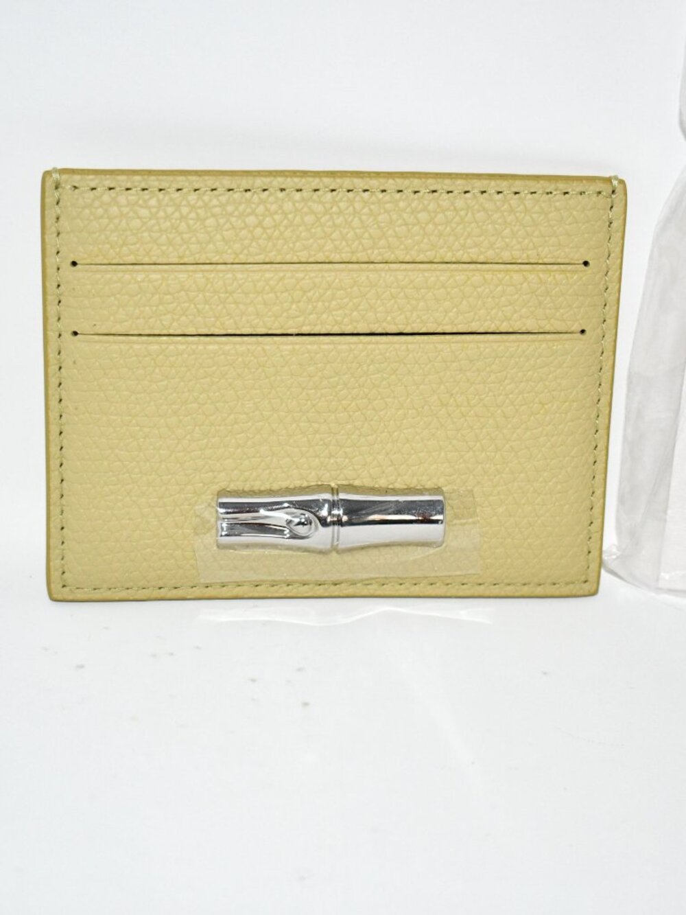 Longchamp Le Roseau Card Case in Pistachio #L3218 HFP 244 NWT